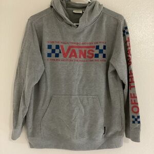 Vans Off The Wall Hoodie Sweatshirt Gray Logo Graphic Men’s Size L